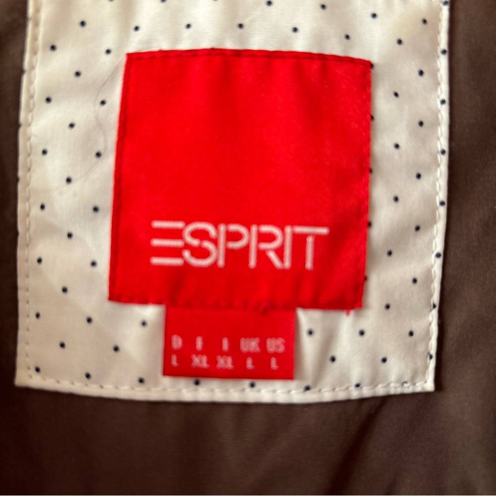 Esprit Women Raincoat/Wind Breaker Size Large Neutral Tan Excellent Condition - Picture 2 of 4